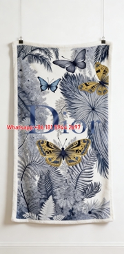 Dior Tropical Butterfly Flannel Sofa Throw Blanket D433